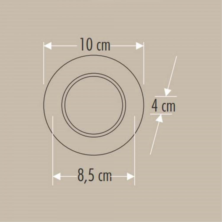 CATA 6W Zebra Led Armatür (Beyaz-Krom) (Beyaz) CAT CT-5257